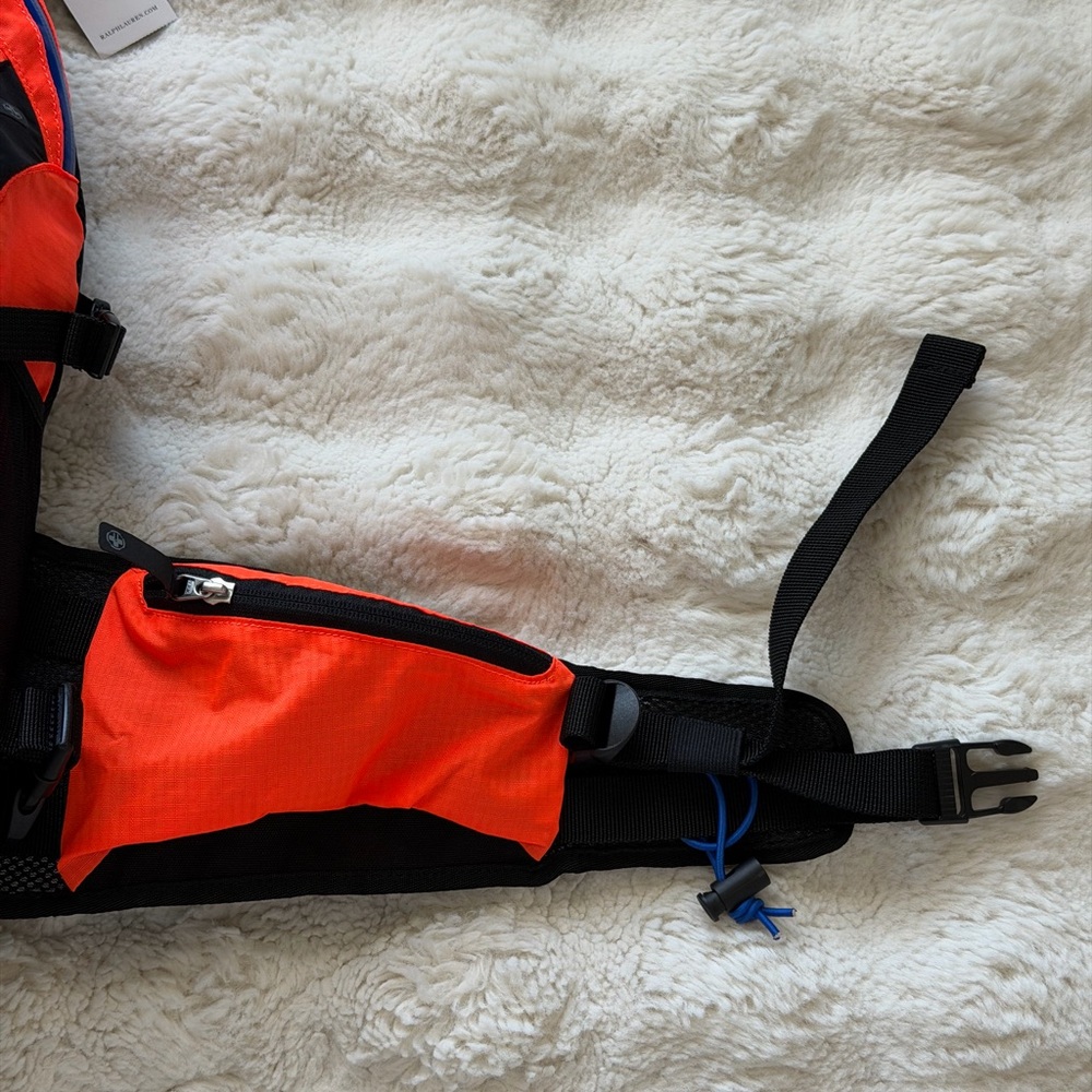 Outdoor RLX Ralph Lauren Mini Sling Bag Backpack Neon Orange Hiking Gym Travel - Picture 9 of 16